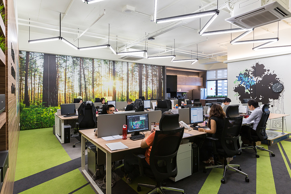 office interion design by commercial interior design firm in singapore